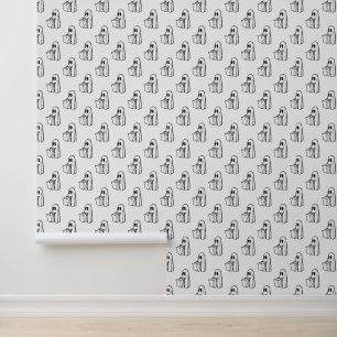 Papel Pintado Halloween, Blanco Fantasma, Truco O Trato, Boo