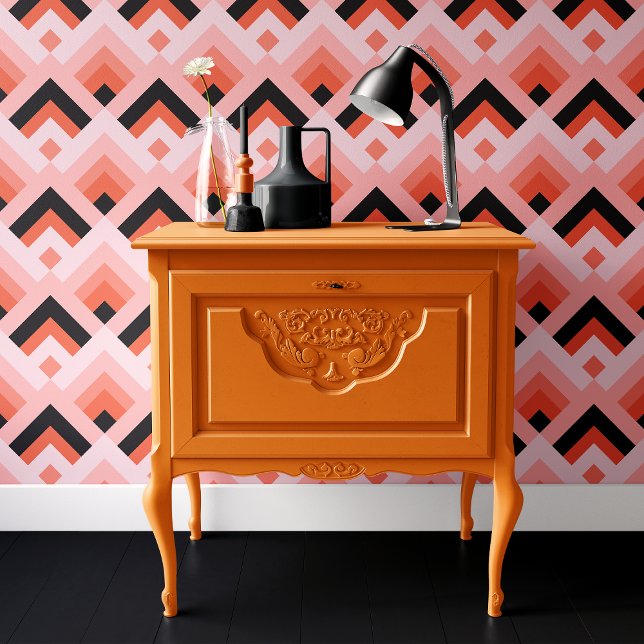 Papel Pintado Halloween de diseño con geométrico rosa y negro (Subido por el creador)