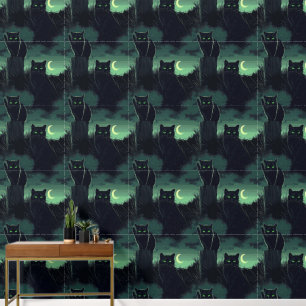 Papel Pintado Halloween del gato negro