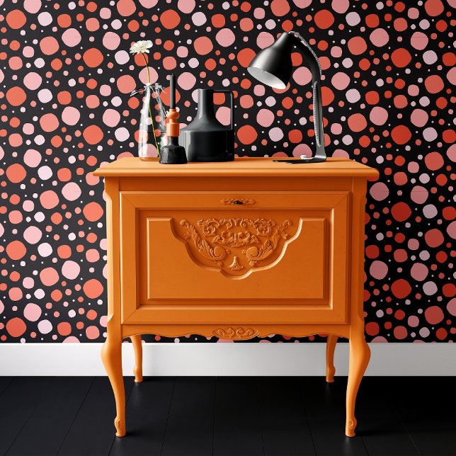 Papel Pintado Halloween del Punto Polka Negro y Naranja (Subido por el creador)