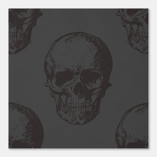 Papel Pintado Halloween Skulls negros/grises cálidos