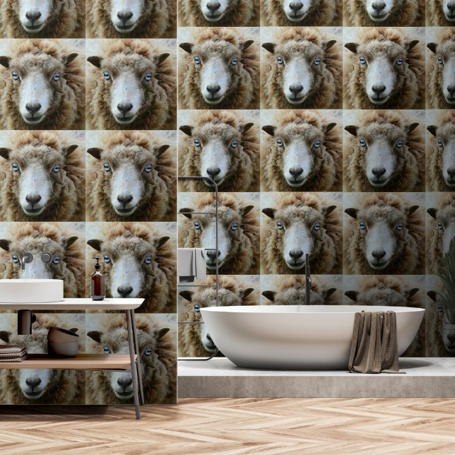 Papel Pintado Happy Sheep Funny (Baño)