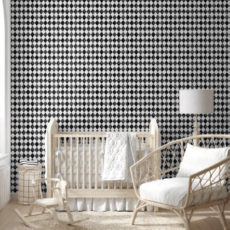 Papel Pintado Harlequin Argyle color negro y blanco