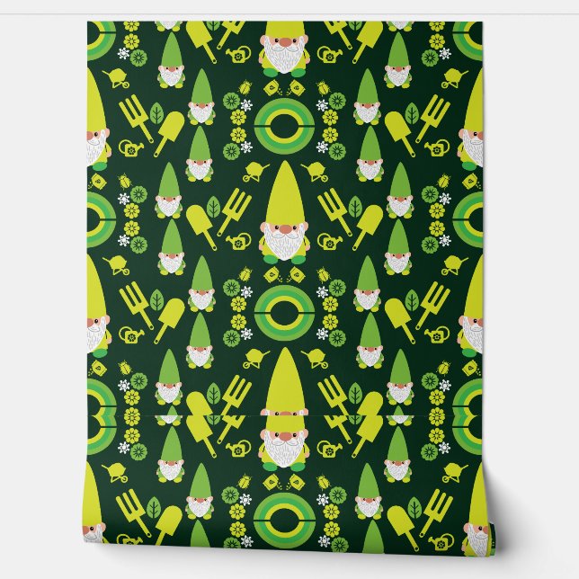Papel Pintado Head Garden Gnome Gardener (Desenrollar)