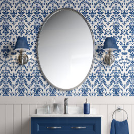 Papel Pintado Heirloom real - azul, blanco - estilo tradicional