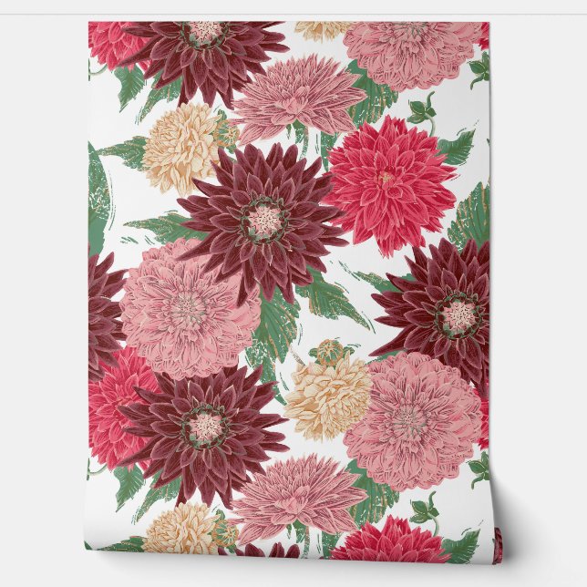 Papel Pintado Herbst Blumen Dahlien (Desenrollar)
