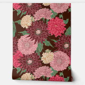 Papel Pintado Herbst Blumen Dahlien