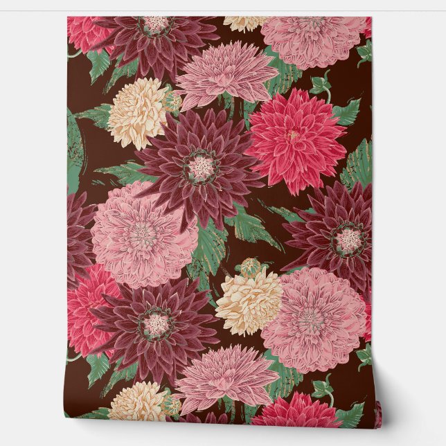 Papel Pintado Herbst Blumen Dahlien (Desenrollar)