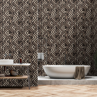 Papel Pintado Heritage Luxe (Índigo + Tierra) de Lujo