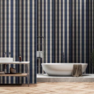 Papel Pintado Heritage Luxe No. 3 (Índigo + Tierra) de Lujo