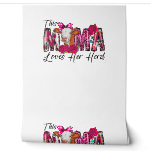 Papel Pintado Hermecida esta mamá ama a su vaca del Día de la Ma