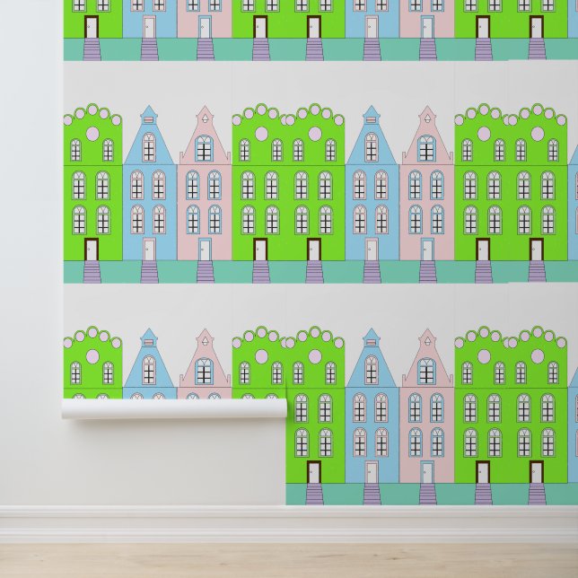 Papel Pintado Hermosa ciudad estética europea Personalizado (Solicitud)