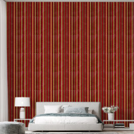 Papel Pintado Hermosa franja vertical rojo amarillo