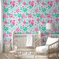 Hermosa Rosa Rosa Floral Arco Dorado Baby shower
