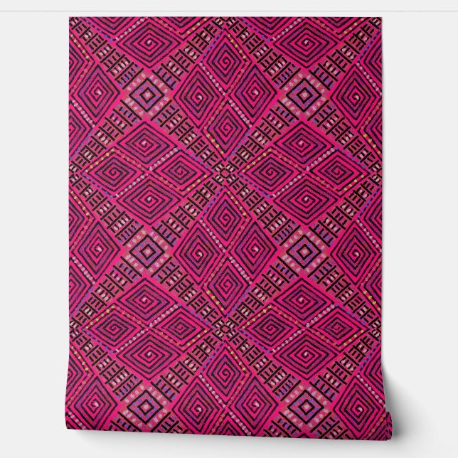 Papel Pintado Hermosa tela de barro rosa perfectamente inspirada (Desenrollar)