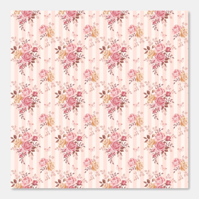 Papel Pintado Hermosas flores de jardín (Anverso)