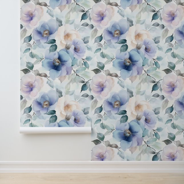 Papel Pintado Hermosas flores lavanda blancas moradas   (Solicitud)