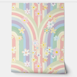 Papel Pintado Hermoso arcoiris floral