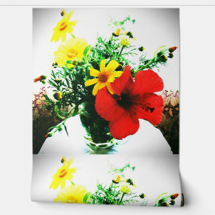 Papel Pintado Hermoso arte floreciente brillante, su especial