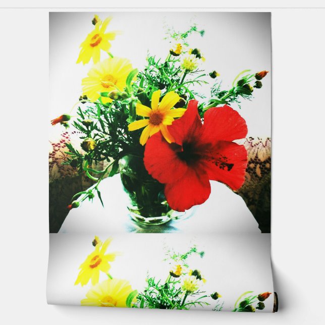 Papel Pintado Hermoso arte floreciente brillante, su especial (Desenrollar)