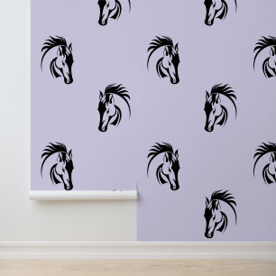 Papel Pintado Hermoso diseño de caballos negros