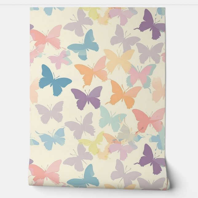 Papel Pintado Hermosos colores de primavera de mariposa (Desenrollar)