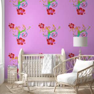 Papel Pintado Hibiscus - Decoración con Gecko 2