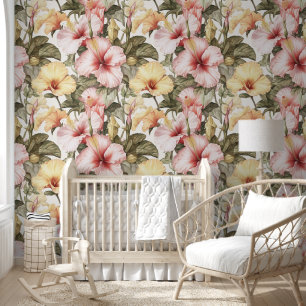 Papel Pintado Hibiscus hawaiano