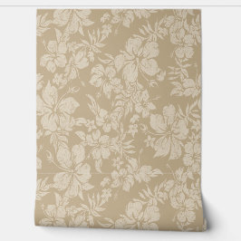 Papel Pintado Hibiscus Pareau Dolor Hawaiano - Taupe