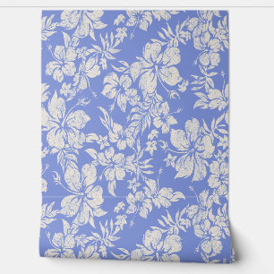 Papel Pintado Hibiscus Pareau Trastornado Hawaiano - Periwinkle