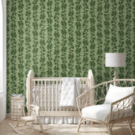 Papel Pintado Hiedra Hiedra Enredaderas - patrón verde botánico 