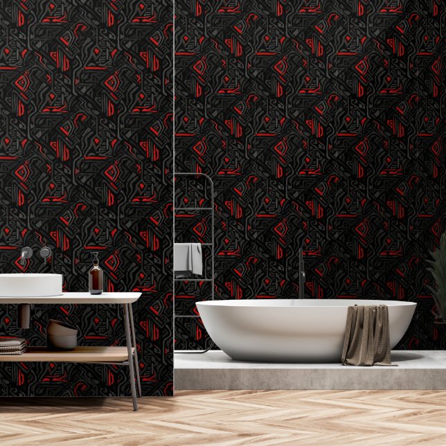 Papel Pintado High End Textured African Regal Design (Baño)