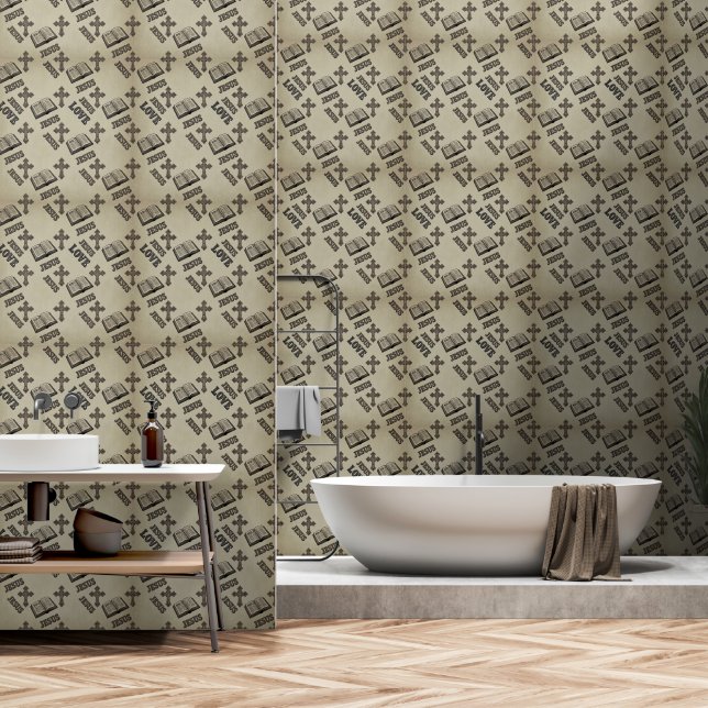 Papel Pintado High End Textured Faith Inspired Design (Baño)
