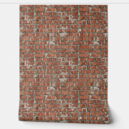 Papel Pintado High End Textured Red Brick Distressed Design