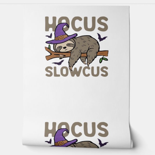 Papel Pintado Hocus Slowcus Funny Halloween Sloth Classic T-Shir (Desenrollar)