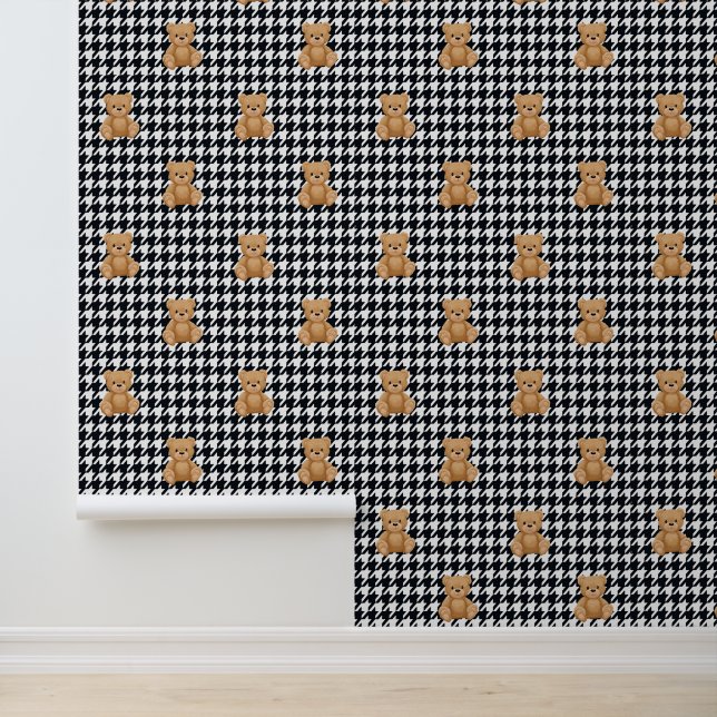 Papel Pintado Hogar de Teddy Houndstooth, (Solicitud)