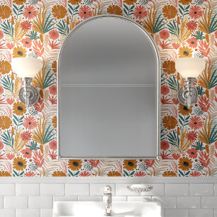 Papel Pintado Hoja de palma floral boho
