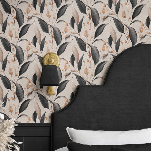 Papel Pintado Hoja Vintage Dark Academia
