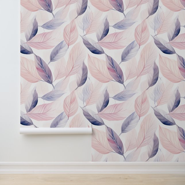 Papel Pintado Hojas acuáticas de serenidad suave (Solicitud)