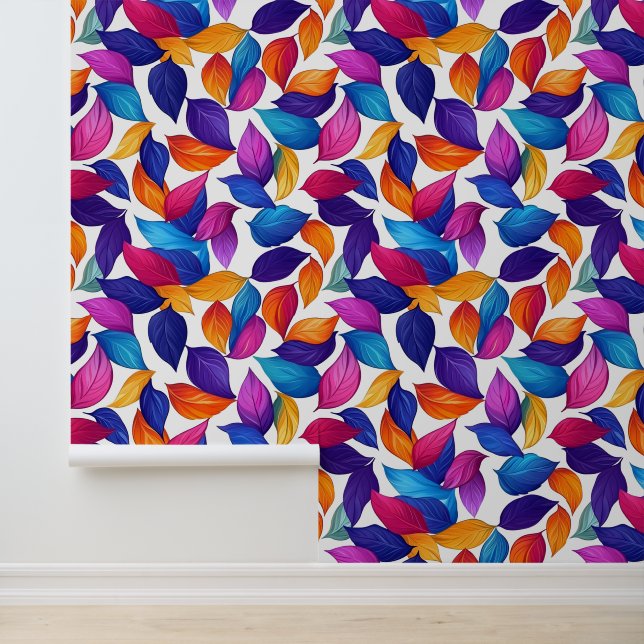 Papel Pintado Hojas coloridas (Solicitud)