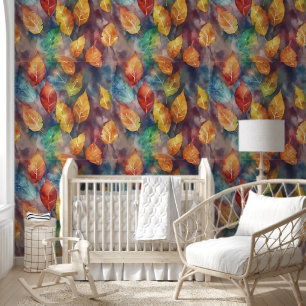 Papel Pintado Hojas de acuarela