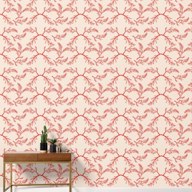 Papel Pintado Hojas de cedro sobre un (Pasillo)