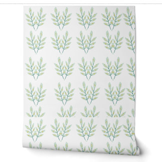 Papel Pintado Hojas de eucalipto verde patrón botánico de la nat