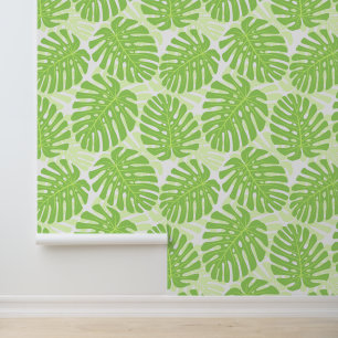 Papel Pintado Hojas De La Planta Tropical - Patrón Monstera