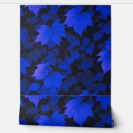 Papel Pintado Hojas de otoño azules para calentar