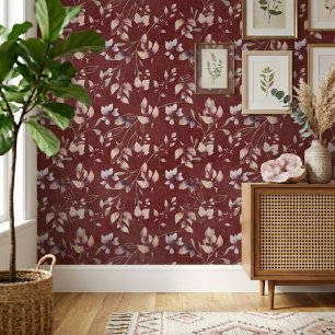 Papel Pintado Hojas De Piedra Rosadas Y Doradas Elegantes Sobre