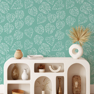 Papel Pintado Hojas de plantas tropicales de verano