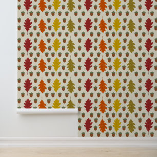 Papel Pintado Hojas de roble y maíz otoño patentadas