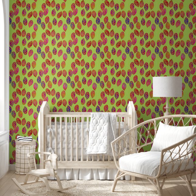 Papel Pintado Hojas glaseadas en primavera (Niños)