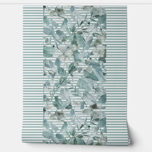 Papel Pintado Hojas modernas de eucalipto verde de la salvia acu